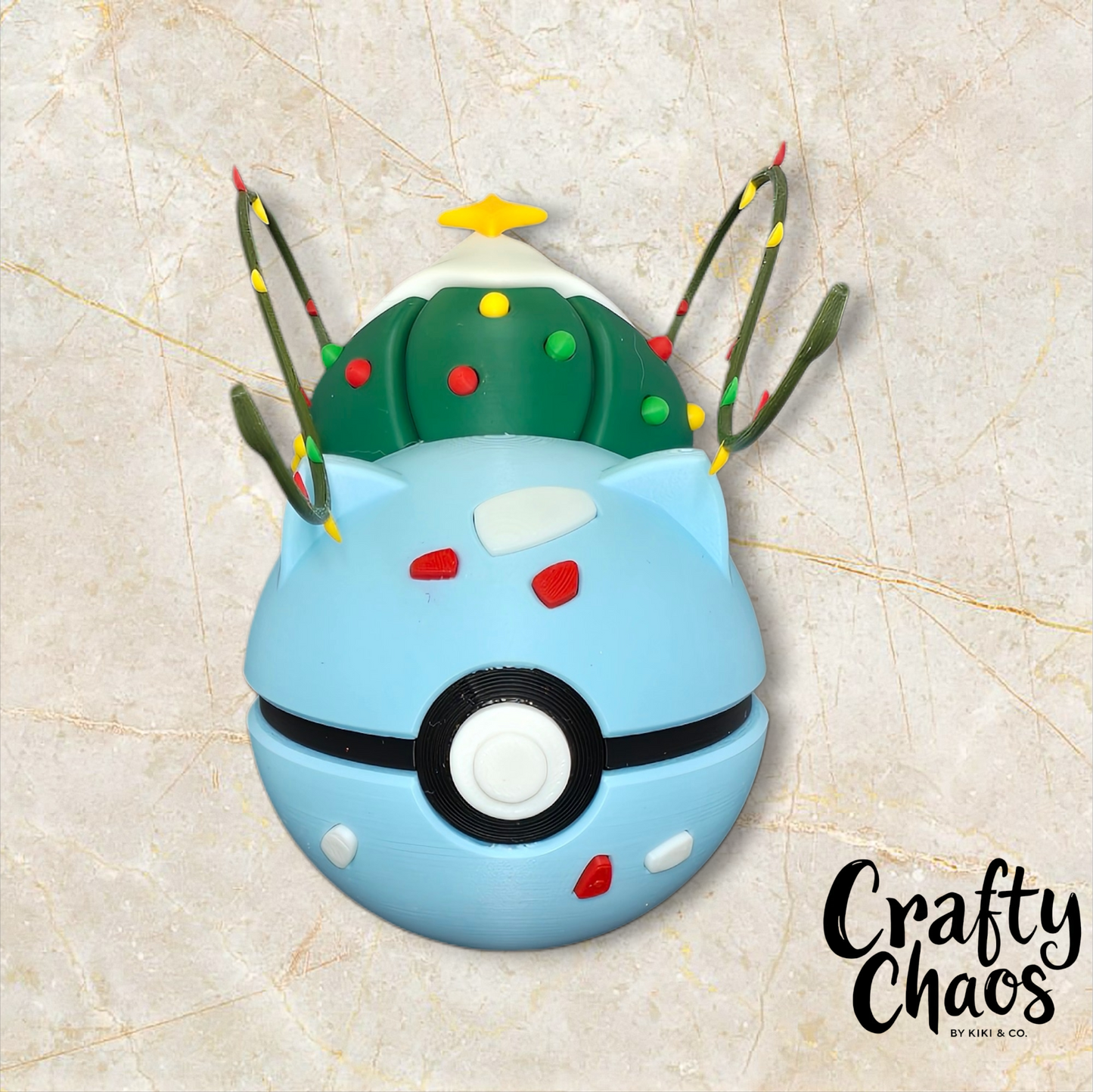 #0001 Christmas Bulbasaur