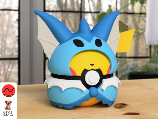 #0025 Poncho Pikachu - Vaporeon